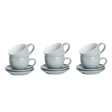 12 Stück Farbige Cappuccino Tasse & Untertasse Set Porzellan Kaffeetassen 250ml