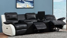 Kinosofa 3-Sitzer Leder, Couch
