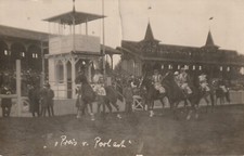 Photo postcard horse racing