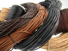 Lederschnur (ab 0,75 €/m) Rund 3 mm. Lederband. Länge/Farbe: wählbar