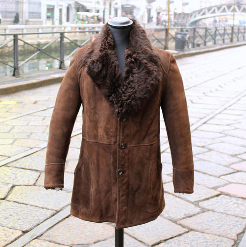Herren lammfell ledermantel - herren,