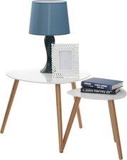 Satztische oval weiß