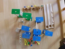 Kugelbahn aus Holz Holzspielzeug Murmelbahn Rollbahn Holzkugelbahn Kinder