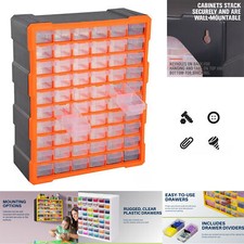 Sortimentskasten erweiterbar Kleinteilemagazin 60 Fach Sortierkasten Schubladen