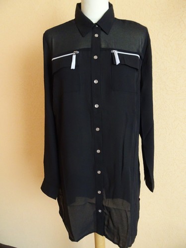 Elegante lange chiffon bluse - elegante,, chiffon-bluse