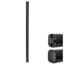 Alu-Pfosten Savoie-WPC-Zaun, Pfeiler Pfahl, Stecksystem 240cm, anthrazit
