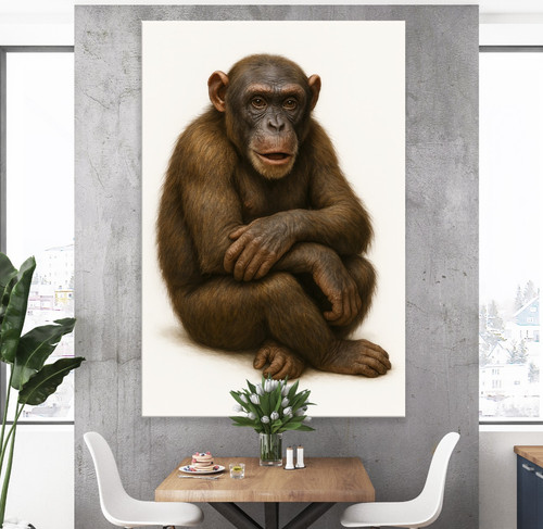 Affe kunst isoliert auf - ✅, affe-kunst