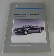 Werkstatthandbuch Einführung Mercedes A124 / W124 Cabrio 300 CE 24 Stand 6/1992