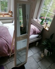 Wandspiegel/Klappspiegel Barock Antik-Weiß ca. 180x45cm