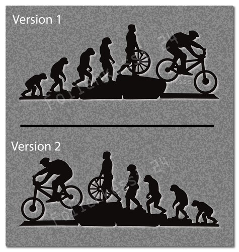 Downhill evolution aufkleber - evolution,