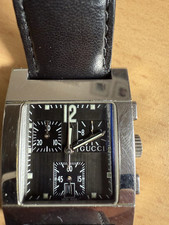 Gucci 7700 chrono mit Lederarmband