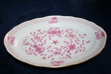 Meissen Indisch Purpur Reich Platte Tablett Oval 22,8 x 16 cm