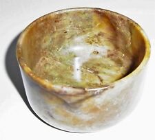 Naturstein Schale/Becher, Marmor Speckstein Alabaster,ca:H 4 cm, Dm 8 cm, 190 g