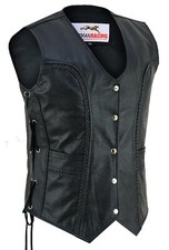 Leder Weste Kutte Damen