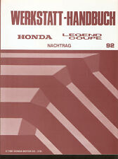 Werkstatthandbuch Reparaturanleitung HONDA LEGEND Coupe 1992. Nachtrag REPARATUR