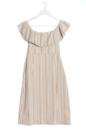 Zara volantkleider creme - zara,