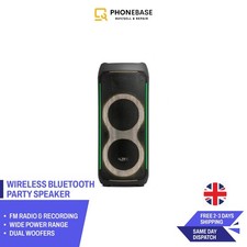 Drahtloser Bluetooth Party Lautsprecher - Dual 10" Tieftöner, Mikrofon, Trolley | UK-Verkäufer