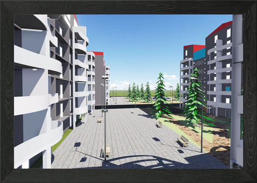 Designer gerahmtes wandbild - 3d,