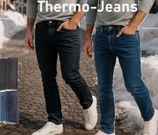 THERMO Herren-Jeans-Stretch-Hose-Super-Soft-Innen-Flauschig Fleece Gefüttert K59