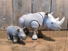 Playmobil Nashorn mit Kind Tierpark Zoo Zirkus Afrika
