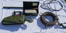 BW Greifzug  1,5 t 15 kN original ! 20 m Seil mit Zubehör in Kiste Bundeswehr