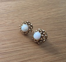 Ohrstecker Ohrringe Opal rund