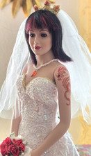 Ashton Drake Brautpuppe FEUER by Liz Greenwood Porzellanpuppe wie Franklin Mint