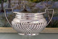 Henkelschale England antike Zuckerschale Silberauflage Queen Anne Rosebowl