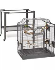 Großer Vogelkäfig Wellensittich Kanarien Großsittich mit Freisitz