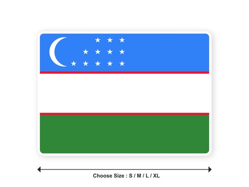 Aufkleber flagge usbekistan - aufkleber,