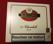 Zigarrenkiste aus Holz  leer Churchill  Flor de Copan  