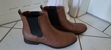 ♥ H&M Stiefeletten Chelsea Boots Damen Schuhe Gr. 40 cognac NEU! ♥