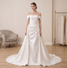 Brautkleid Satin A-Linie