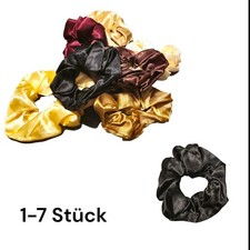 Haargummi Set Schwarz Beige  Haar Dicke XL Samt Zopfgummi Weiß