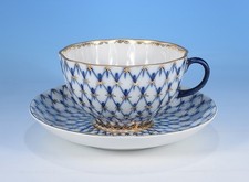 Lomonosov "Kobaltnetz" Teetasse & Untertasse