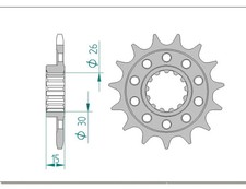 Ritzel 17-Zähne 520-Teilung