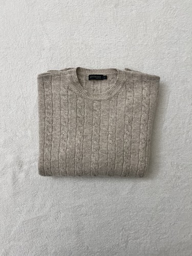 Zopfpullover beige vintage 90s - beige,