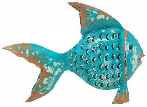 Metallfigur fisch als - metallfigur,
