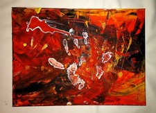 Unikat-Bild " Hand" selbstgemalte Kunst-Größe  40 x 30 cm