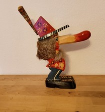 Erzgebirge Holz geschnitzter Nussknacker - "Zwerg Nase" - Höhe 35 cm um 1980 