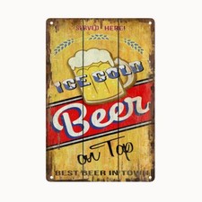 Bild retro blechschild bier - retro,