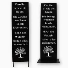 Metallschild mit Spruch