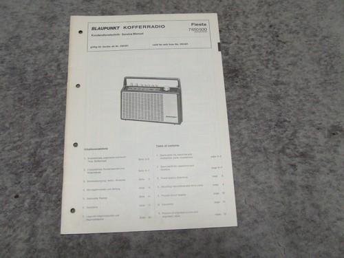 Schaltplan service manual für - manual,