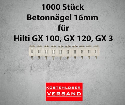 Betonnägel 1000 stück - 16, mm