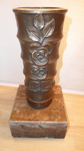 Grabvase mit floralem - grabvase,