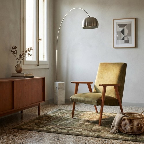 Vintage sessel buchenholz - buchenholz, samt