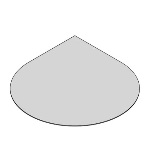 Glasbodenplatte tropfenform - glasbodenplatte,
