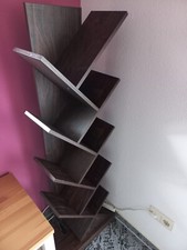 BATHWA Bücherregal Baumform, 9 Ebenen ECK DVD Regal Holz