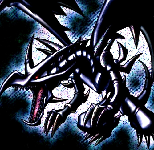 Rotäugiger schwarzer drache - rotäugiger,