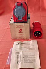 DDR Starkstromdose + Stecker 380V 32 A TYP IFD 32-VEB Kragensteckvorrichtung